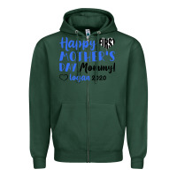 Happy First Mother's Day Mommy! Logan 2020 Zipper Hoodie | Teevron