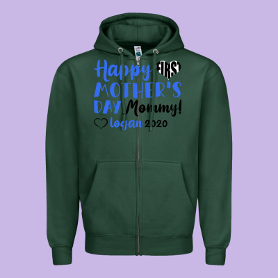 Happy First Mother's Day Mommy! Logan 2020 Zipper Hoodie Designed By Bettercallsaul