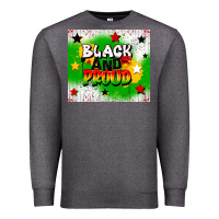 Charcoal Heather black and proud Premium Sweatshirt - CowGirlArtShop