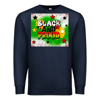 Navy black and proud Premium Sweatshirt - CowGirlArtShop