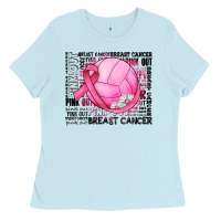 Baby Blue breast cancer volleyball Ladies Tee - JahusDesignShop