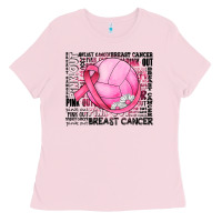 Bubblegum Pink breast cancer volleyball Ladies Tee - JahusDesignShop
