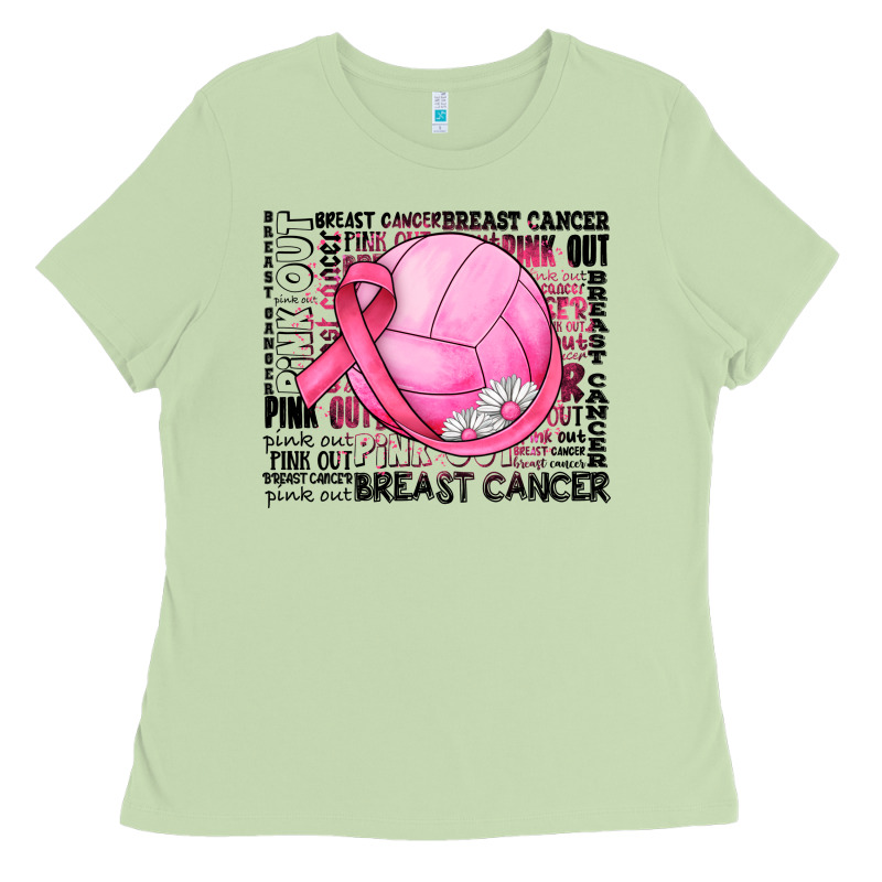 Breast Cancer Volleyball Ladies Tee by JahusDesignShop | Teevron