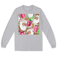 Moon Dust Pink Christmas Santa Claus and gift box Long Sleeve Tee - NancyCooperArtShop