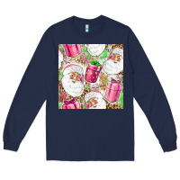 Pink Christmas Santa Claus And Gift Box Long Sleeve Tee | Teevron