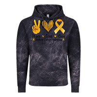 Cloud Black peace love cure childhood cancer Vintage Hoodie - Jasminsmagicworld