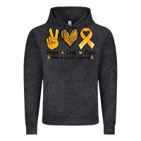 Vintage Black peace love cure childhood cancer Vintage Hoodie - Jasminsmagicworld