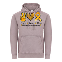 Vintage Zinc peace love cure childhood cancer Vintage Hoodie - Jasminsmagicworld