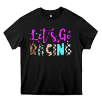 Black let's go racing Heavy Core Tee - JahusDesignShop