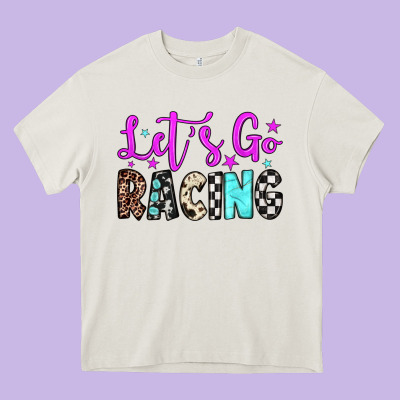 Let's Go Racing Heavy Core Tee Designed By Jahusdesignshop