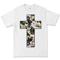 White cowhide cross Premium Tee - JahusDesignShop