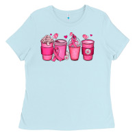 Baby Blue breast cancer coffee cups Ladies Tee - JahusDesignShop