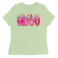 Matcha breast cancer coffee cups Ladies Tee - JahusDesignShop