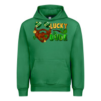 Emerald lucky dude saint patrick's bearded man Urban Hoodie - FaDigitalArtStudio