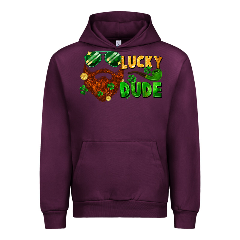 Lucky Dude Saint Patrick's Bearded Man Urban Hoodie by FaDigitalArtStudio | Teevron
