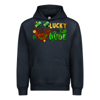 Navy lucky dude saint patrick's bearded man Urban Hoodie - FaDigitalArtStudio