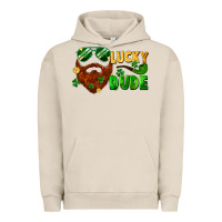 Pigment French Oak lucky dude saint patrick's bearded man Urban Hoodie - FaDigitalArtStudio
