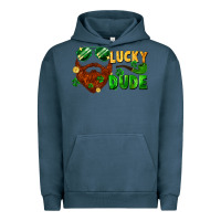 Pigment Midnight Navy lucky dude saint patrick's bearded man Urban Hoodie - FaDigitalArtStudio