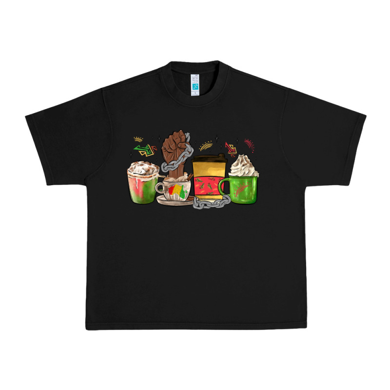 Juneteenth Coffee Cups Urban Heavy Tee by MaliasSmallBusiness | Teevron