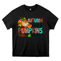 Black autumn leaves pumpkin please Heavy Core Tee - AdoDesignShop