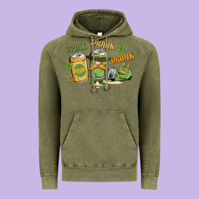 Deink Drank Drunk St. Patrick's Day Vintage Hoodie Designed By Maliassmallbusiness