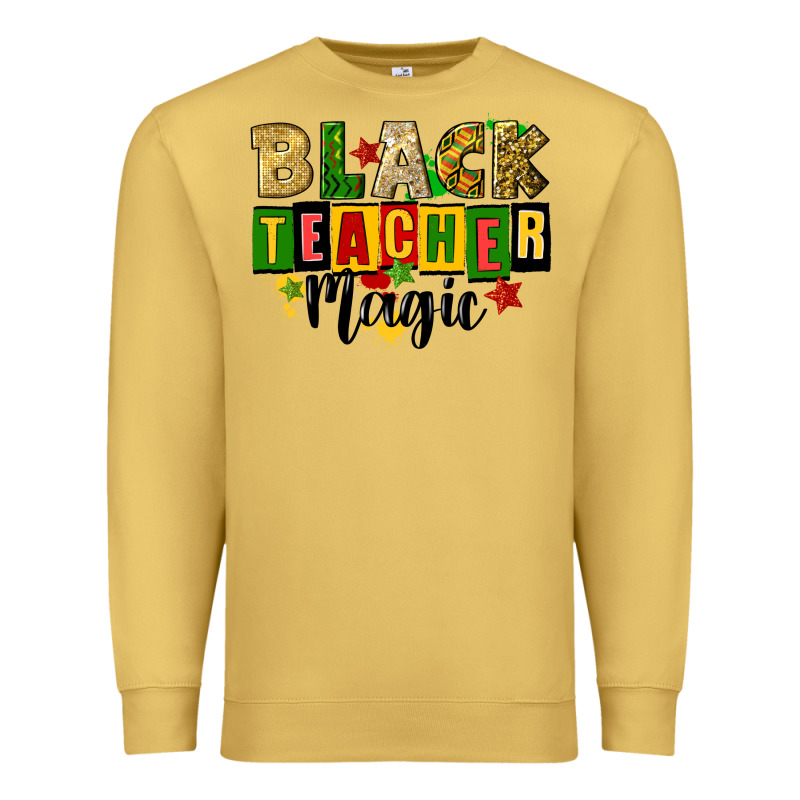 Black Teacher Magic Juneteenth Premium Sweatshirt by CowGirlArtShop | Teevron