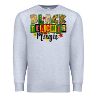 Heather Grey black teacher magic juneteenth Premium Sweatshirt - CowGirlArtShop