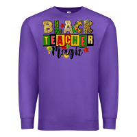 Purple black teacher magic juneteenth Premium Sweatshirt - CowGirlArtShop