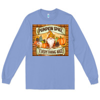 Colony Blue Pumpkin Spice Everything Nice Gnome Long Sleeve Tee - MaliasSmallBusiness