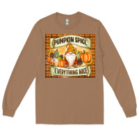 Toasted Coconut Pumpkin Spice Everything Nice Gnome Long Sleeve Tee - MaliasSmallBusiness