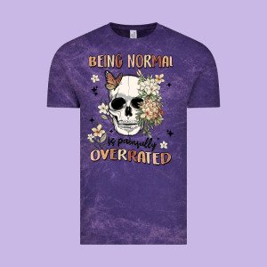 Being Normal Is Painfully Overrated Vintage Tee Designed By Maliassmallbusiness