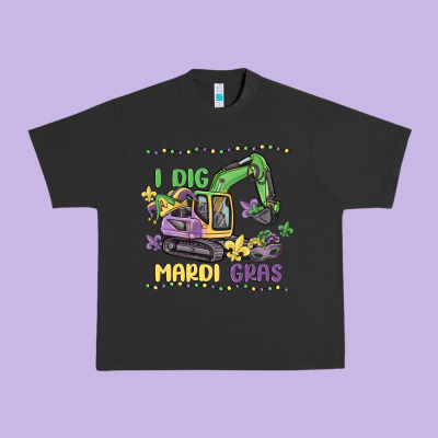 I Dig Mardi Gras Urban Heavy Tee Designed By Maliassmallbusiness