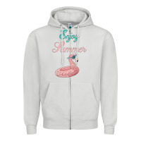 Dove Grey Enjoy Summer Zipper Hoodie - Bettercallsaul