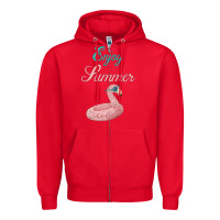 Red Enjoy Summer Zipper Hoodie - Bettercallsaul