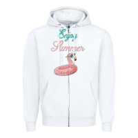 White Enjoy Summer Zipper Hoodie - Bettercallsaul