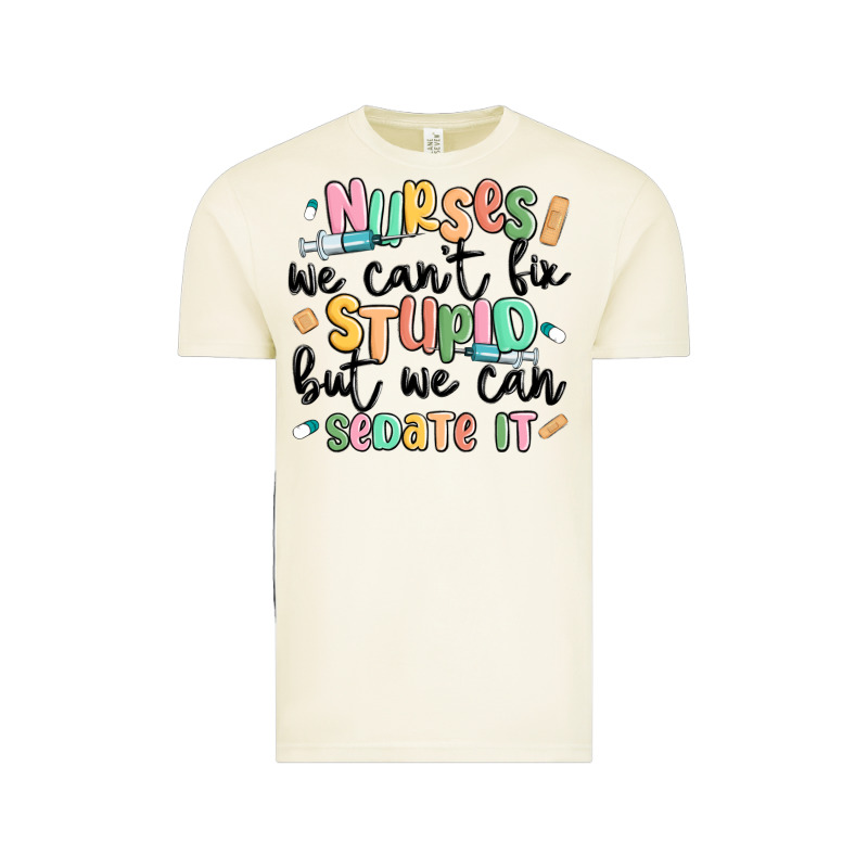 Nurses We Cant Fix Stupid Vintage Tee by MaliasSmallBusiness | Teevron