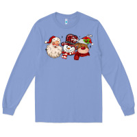 Colony Blue santa snowman reindeer Long Sleeve Tee - MaliasSmallBusiness
