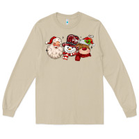 Mushroom santa snowman reindeer Long Sleeve Tee - MaliasSmallBusiness