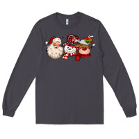 Smoke santa snowman reindeer Long Sleeve Tee - MaliasSmallBusiness