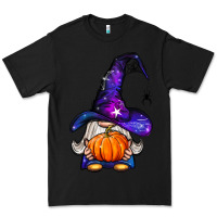 Black witch gnome with pumpkin Premium Tee - BundleAndBundleShop