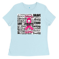 Baby Blue breast cancer nobody fights alone Ladies Tee - JahusDesignShop