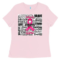 Bubblegum Pink breast cancer nobody fights alone Ladies Tee - JahusDesignShop