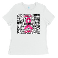 White breast cancer nobody fights alone Ladies Tee - JahusDesignShop
