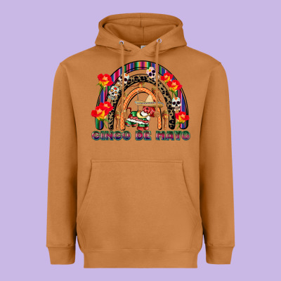 Cinco De Mayo Rainbow Heavyweight Hoodie Designed By Cowgirlartshop