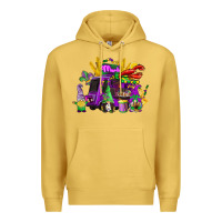 Antique Gold mardi gras gnome truck Premium Hoodie - CowGirlArtShop