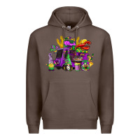 Coffee mardi gras gnome truck Premium Hoodie - CowGirlArtShop