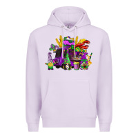 Lilac mardi gras gnome truck Premium Hoodie - CowGirlArtShop