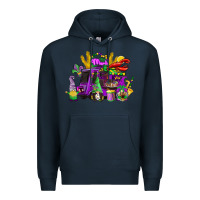 Navy mardi gras gnome truck Premium Hoodie - CowGirlArtShop
