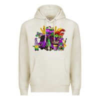 Oatmeal Heather mardi gras gnome truck Premium Hoodie - CowGirlArtShop