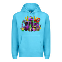 Ocean Blue mardi gras gnome truck Premium Hoodie - CowGirlArtShop
